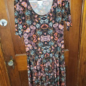 Lularoe Paisley patterned Nicole dress